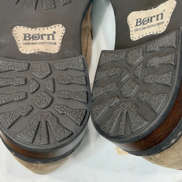 Born Hand Crafted Suede Loafer Shoes Mens 11 Taupe Opanka Moc Toe Quiet Luxury - Picture 12 of 14